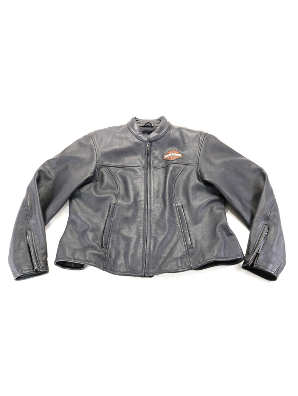 vintage harley davidson jacket XL black leather Stock bar shield basic classic